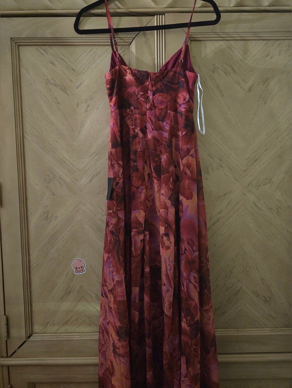 Lulus Beautiful Soul Burgundy Floral Print Twist-Front Maxi Dress - Picture 8 of 14